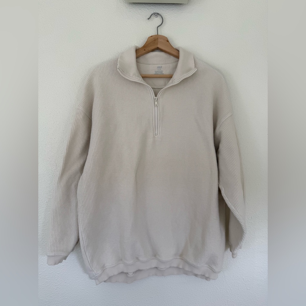 Aerie Good Vibes Corded Quarter Zip Pullover